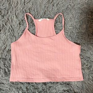 pink shein crop top